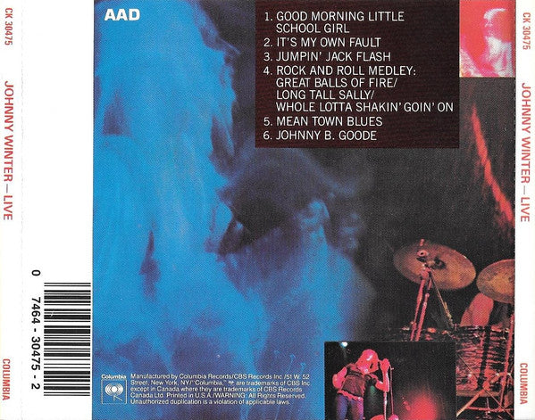 Johnny Winter And : Live Johnny Winter And (CD, Album, RE)