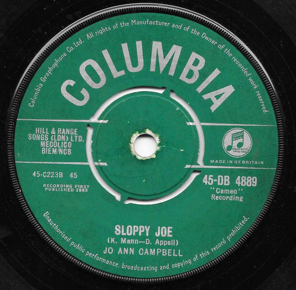 Jo Ann Campbell : I'm The Girl From Wolverton Mountain (7", Single)
