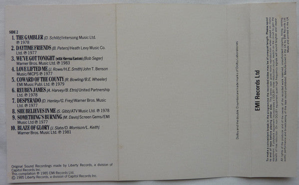 Kenny Rogers : The Kenny Rogers Story - 20 Golden Greats (Cass, Comp)