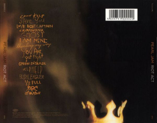 Pearl Jam - Riot Act (CD) (Very Good Plus (VG)) - DaddyPop