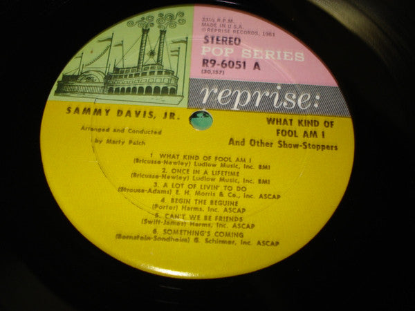 Sammy Davis Jr. : Sammy Davis Jr. Sings What Kind Of Fool Am I And Other Show-Stoppers (LP, Album)