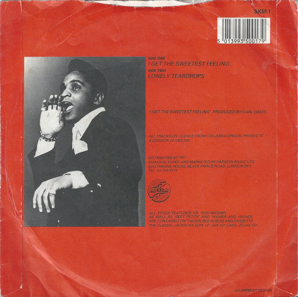 Jackie Wilson : I Get The Sweetest Feeling (7", Single, Dam)