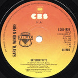 Earth, Wind & Fire : Saturday Nite (7", Single, Sol)