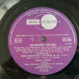 Sergei Vasilyevich Rachmaninoff, Dame Moura Lympany, The New Symphony Orchestra Of London, Anthony Collins (2) : Piano Concerto No. 3 / Preludes Nos. 1, 3, 6, 16 & 17 (LP, Comp, RM)