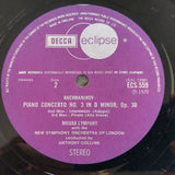 Sergei Vasilyevich Rachmaninoff, Dame Moura Lympany, The New Symphony Orchestra Of London, Anthony Collins (2) : Piano Concerto No. 3 / Preludes Nos. 1, 3, 6, 16 & 17 (LP, Comp, RM)