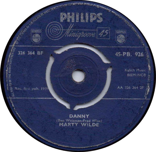 Marty Wilde : A Teenager In Love (7", Single)