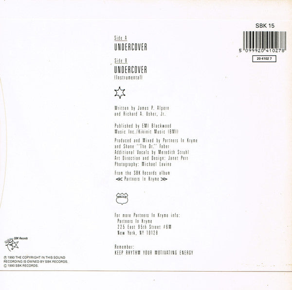 Partners In Kryme - Undercover (7) (Near Mint (NM Or M-)) - DaddyPop