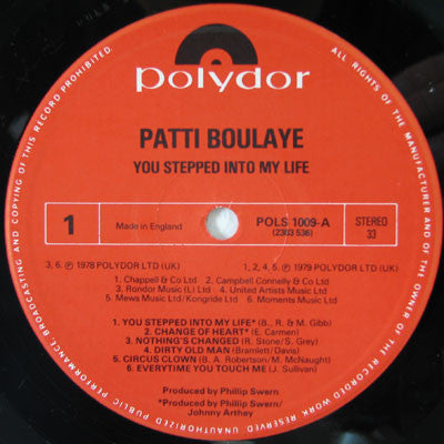 Patti Boulaye : You Stepped Into My Life (LP, Album)