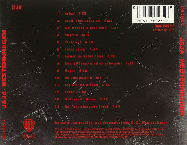 Marius Müller-Westernhagen : Jaja (CD, Album)