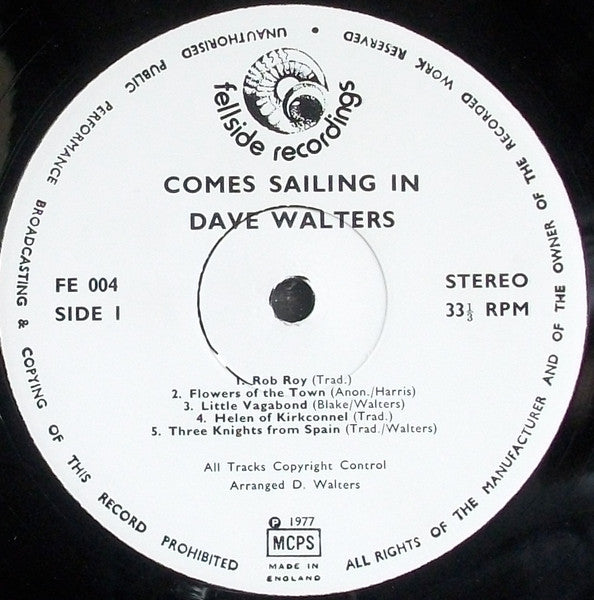 Dave Walters (4) : Comes Sailing In (LP, Album)