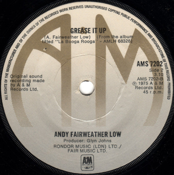 Andy Fairweather-Low - Wide Eyed And Legless (7) (Very Good (VG)) - DaddyPop