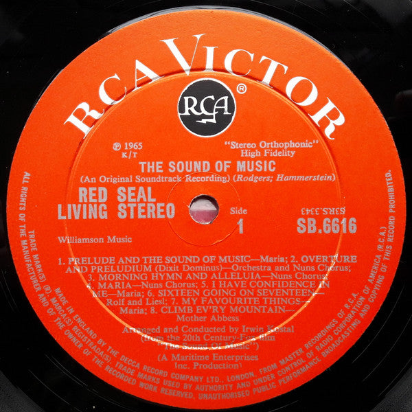 Rodgers & Hammerstein Starring Julie Andrews • Christopher Plummer Conducted By Irwin Kostal : The Sound Of Music (An Original Soundtrack Recording) (LP, Album)
