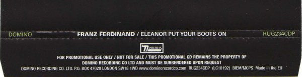 Franz Ferdinand : Eleanor Put Your Boots On (CD, Single, Promo)