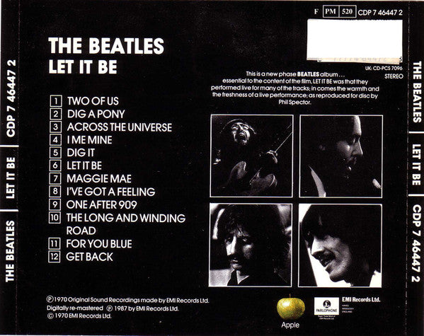 The Beatles : Let It Be (CD, Album, RE, RM)