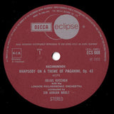 Sergei Vasilyevich Rachmaninoff / Ernst von Dohnányi, Julius Katchen, London Philharmonic Orchestra, Sir Adrian Boult : Rhapsody On A Theme Of Paganini / Variations On A Nursery Song (LP, RP)