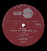 Sergei Vasilyevich Rachmaninoff / Ernst von Dohnányi, Julius Katchen, London Philharmonic Orchestra, Sir Adrian Boult : Rhapsody On A Theme Of Paganini / Variations On A Nursery Song (LP, RP)