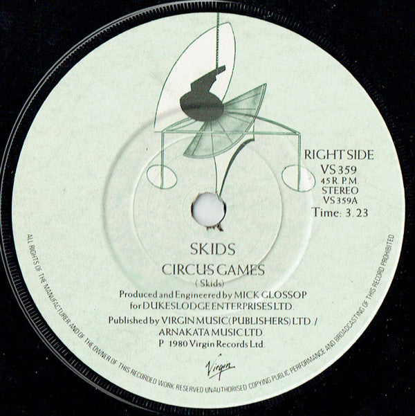 Skids : Circus Games (7", Single, Com)