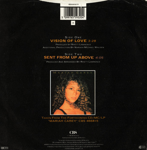 Mariah Carey : Vision Of Love (7", Single)