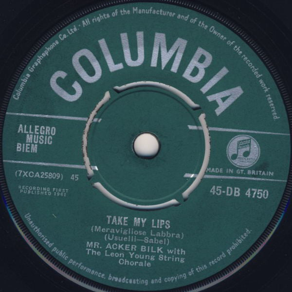 Acker Bilk With The Leon Young String Chorale - Stranger On The Shore (7) (Very Good Plus (VG)) - DaddyPop