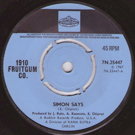 1910 Fruitgum Company - Simon Says (7) (Good Plus (G)) - DaddyPop