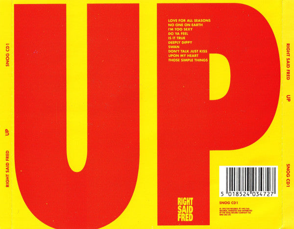 Right Said Fred : Up (CD, Album)
