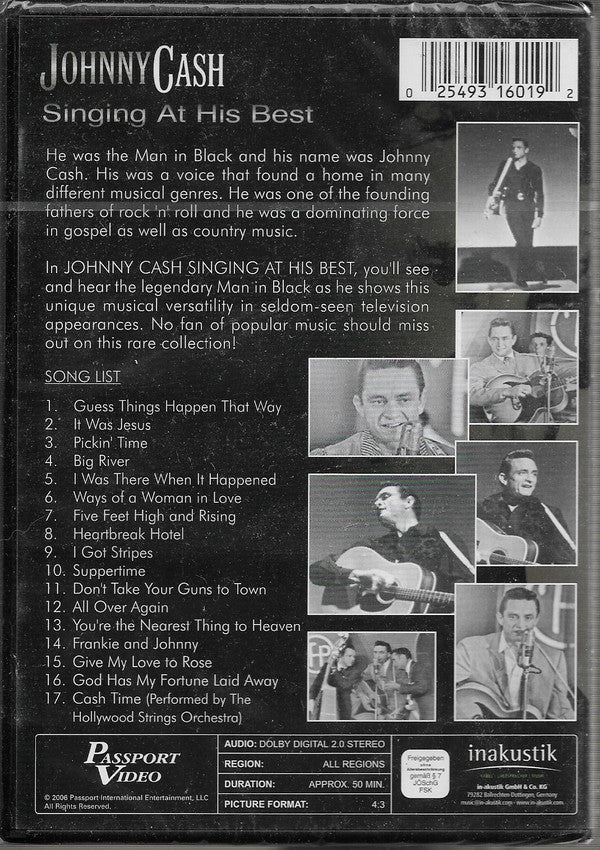 Johnny Cash : Singing At His Best (DVD-V, Comp, Unofficial)