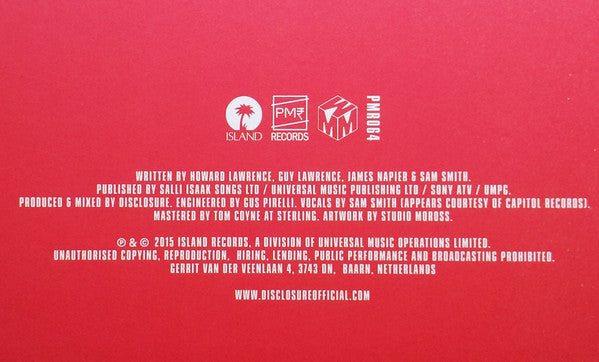 Disclosure (3) Ft. Sam Smith (12) : Omen (The Remixes) (12")