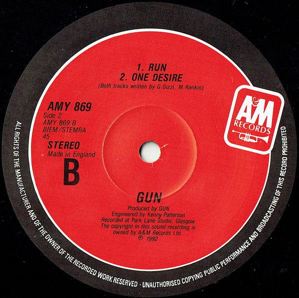 Gun (2) : Higher Ground (12", Single, Pos)