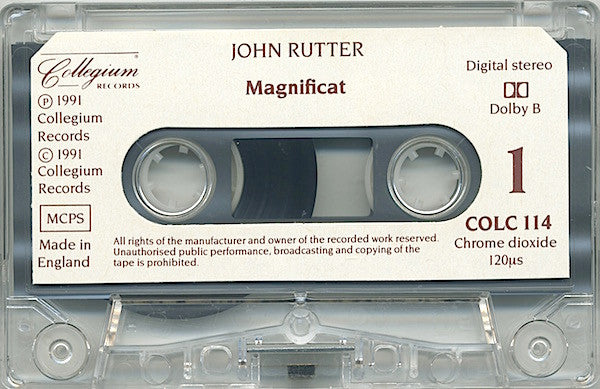 John Rutter, Patricia Forbes, The Cambridge Singers, St. Paul's Cathedral Choir, City Of London Sinfonia : Magnificat / The Falcon / Two Festival Anthems (Cass, Album)