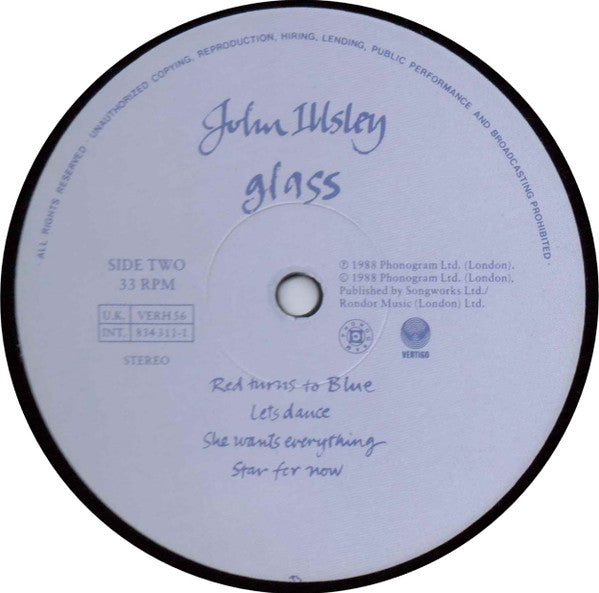 John Illsley : Glass (LP, Album)