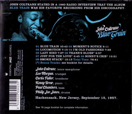 John Coltrane - Blue Train (CD) (Very Good Plus (VG)) - DaddyPop