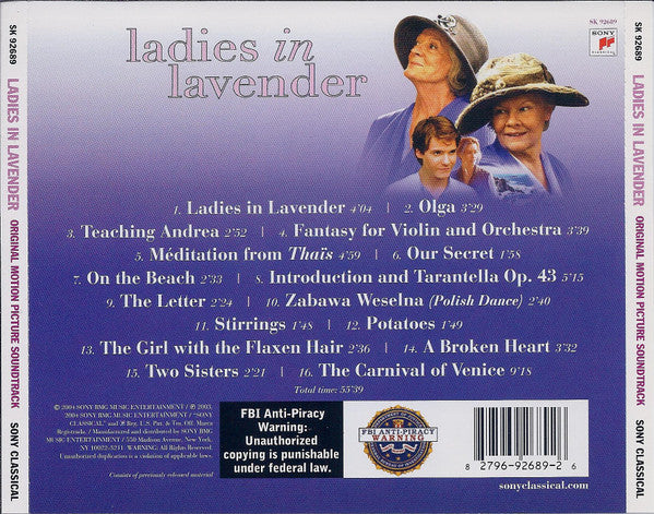 Nigel Hess, Joshua Bell : Ladies In Lavender (Original Motion Picture Soundtrack) (CD, Album)