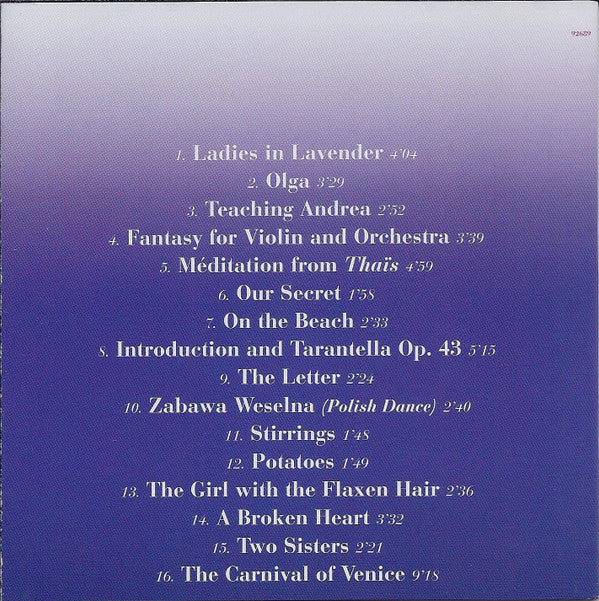 Nigel Hess, Joshua Bell : Ladies In Lavender (Original Motion Picture Soundtrack) (CD, Album)