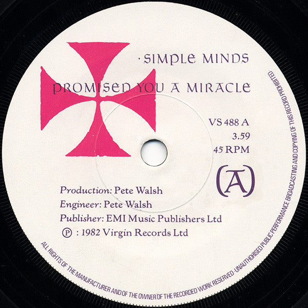 Simple Minds - Promised You A Miracle (7) (Near Mint (NM Or M-)) - DaddyPop