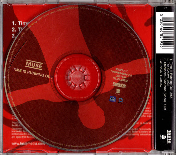 Muse : Time Is Running Out (CD, Single, Enh)