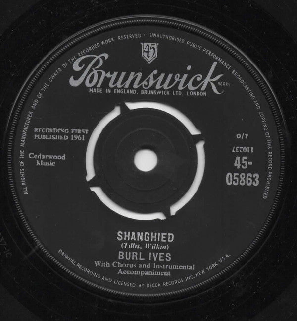 Burl Ives : A Little Bitty Tear (7", Single)