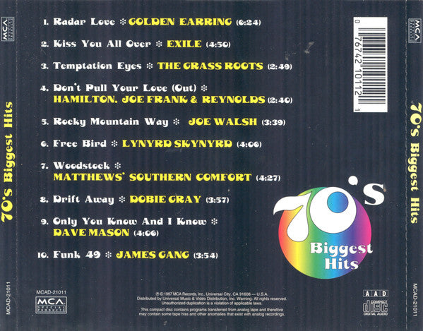 various : 70's Biggest Hits (CD)