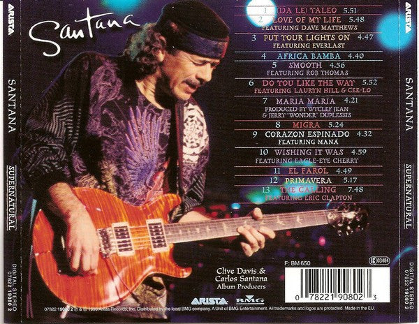 Santana : Supernatural (CD, Album, Son)