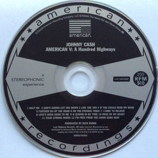 Johnny Cash : American V: A Hundred Highways (CD, Album)