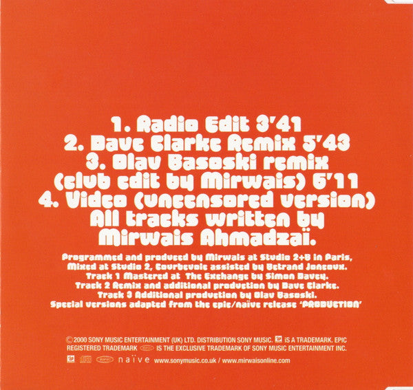 Mirwais : Naïve Song (CD, Single, Enh)