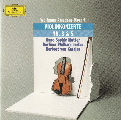 Wolfgang Amadeus Mozart - Anne-Sophie Mutter, Berliner Philharmoniker, Herbert von Karajan : Violinkonzerte Nr. 3 & 5 (CD, Album, RM)