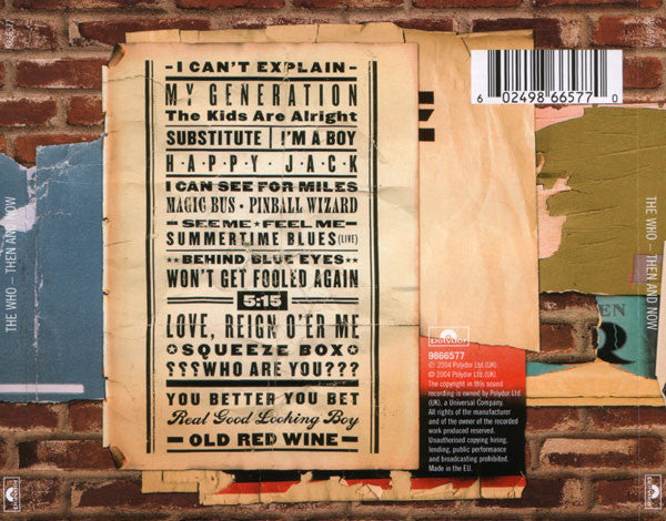 The Who : Then And Now (CD, Comp)