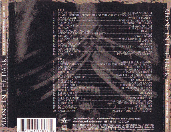 Various : Alone In The Dark - Music From And Inspired By The Original Motion Picture (2xCD, Comp)