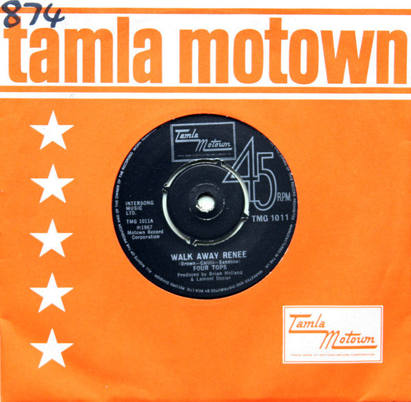 Four Tops : Walk Away Renee (7", Single, RP)