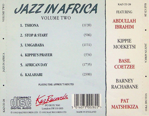 Various : Jazz In Africa Volume Two (CD, Comp)