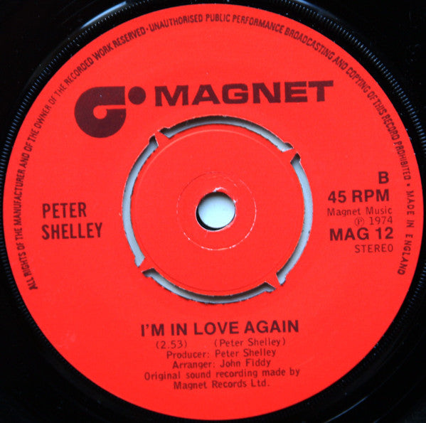 Peter Shelley : Gee Baby (7", Single)