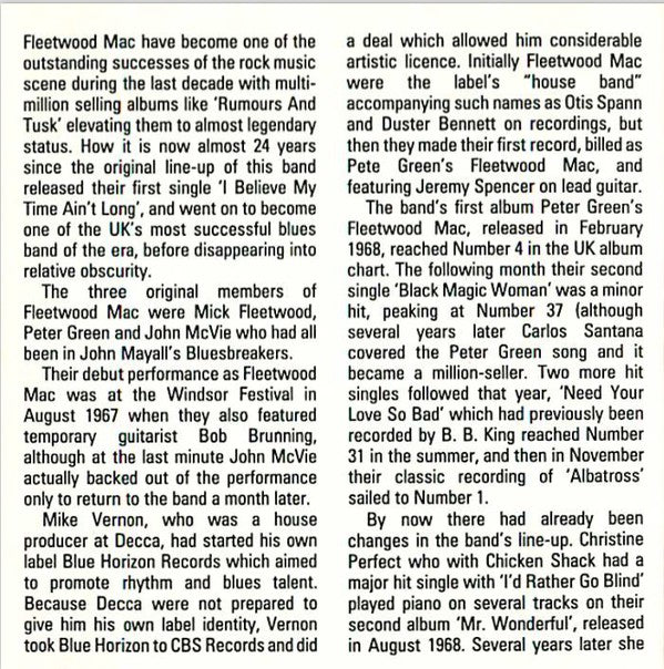 Fleetwood Mac : Like It This Way (CD, Comp)