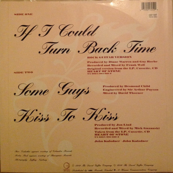 Cher : If I Could Turn Back Time (Rock Guitar Version) (12", Single)