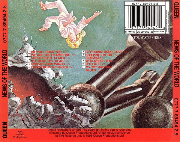 Queen : News Of The World (CD, Album, RE, RM, RP)