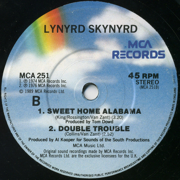 Lynyrd Skynyrd : Free Bird (7", Single, RE)
